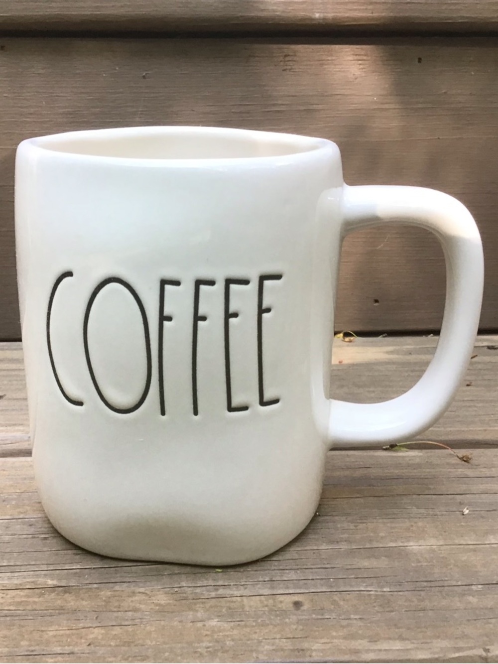 Rae Dunn White COFFEE Mug Like New!